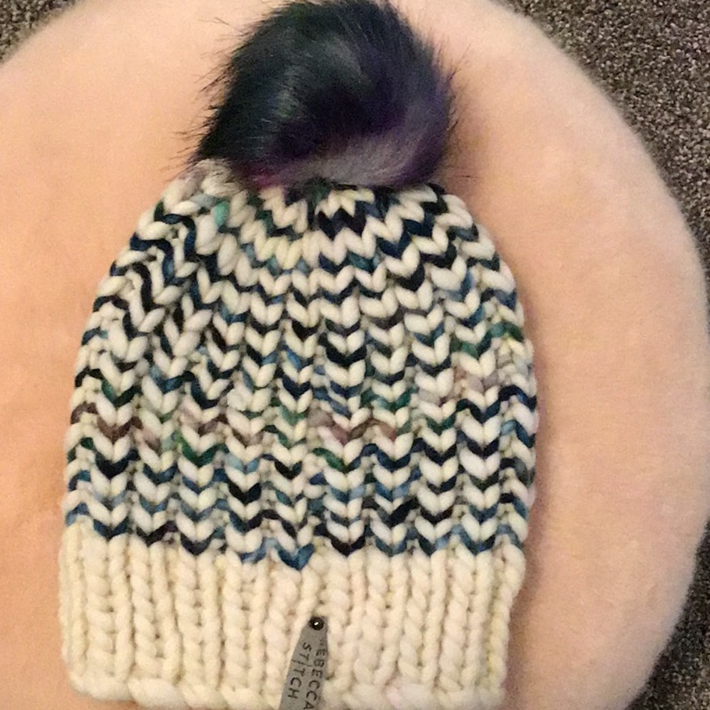 Adult hat from Rebecca stitch a business that makes hand knit hats